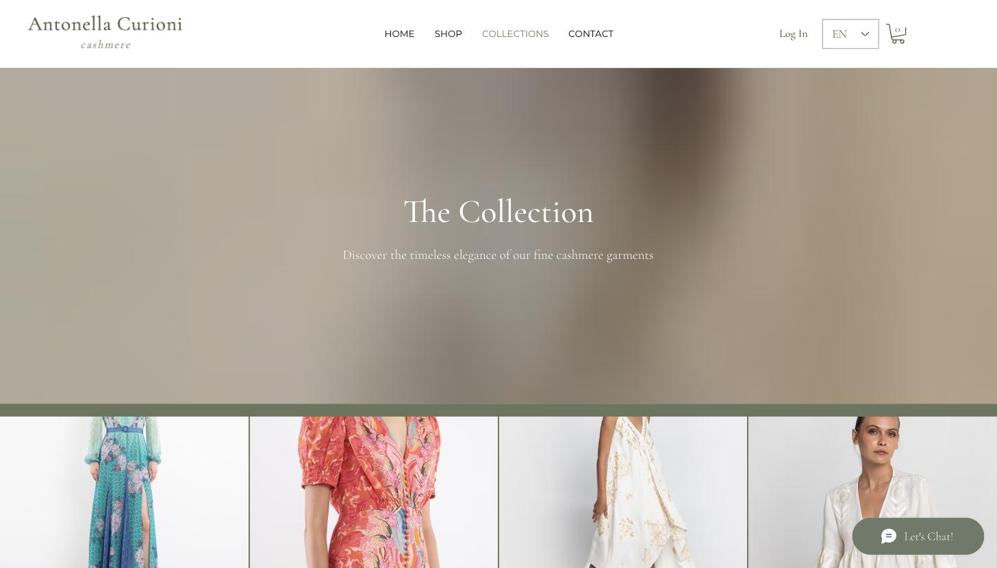 La pagina The Collection di Antonella Curioni
