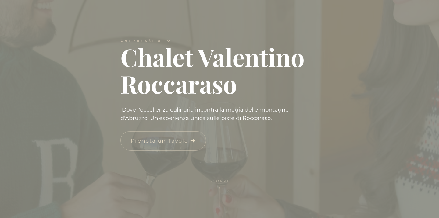Chalet Valentino: schermata originale del progetto