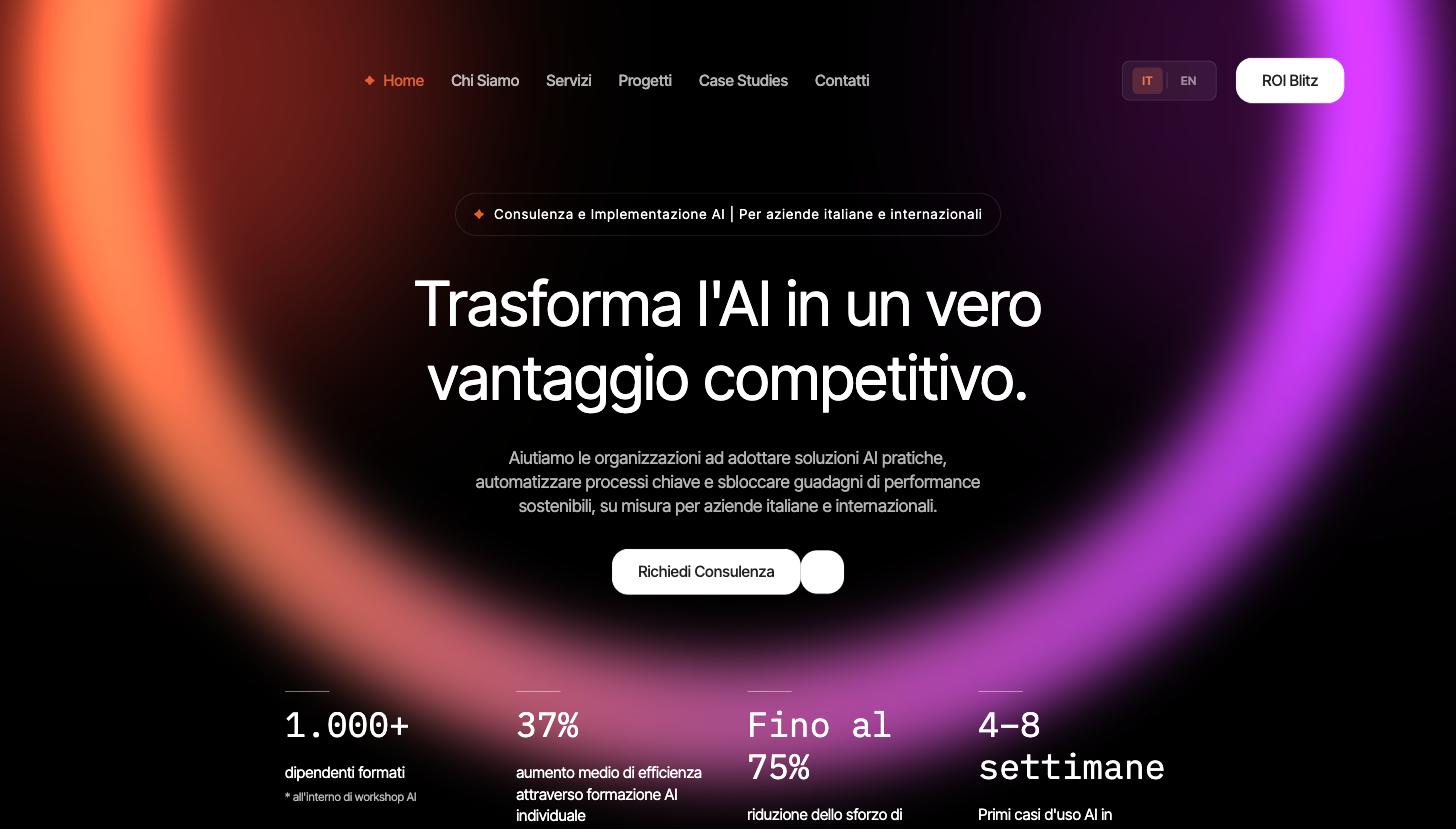 Il sito di EE-Partner, dedicato alla consulenza in intelligenza artificiale.